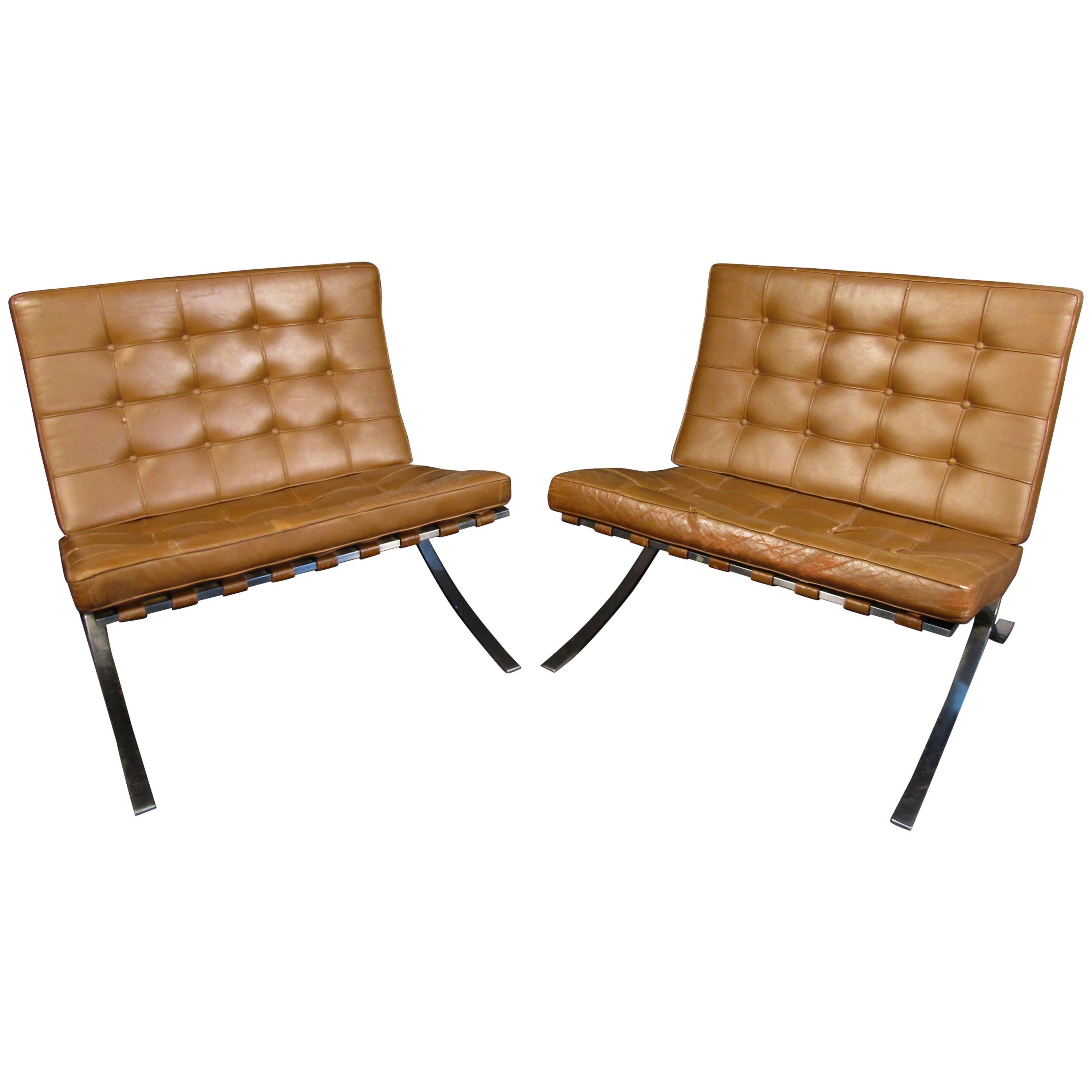 Mid-Century Barcelona Lounge Chairs