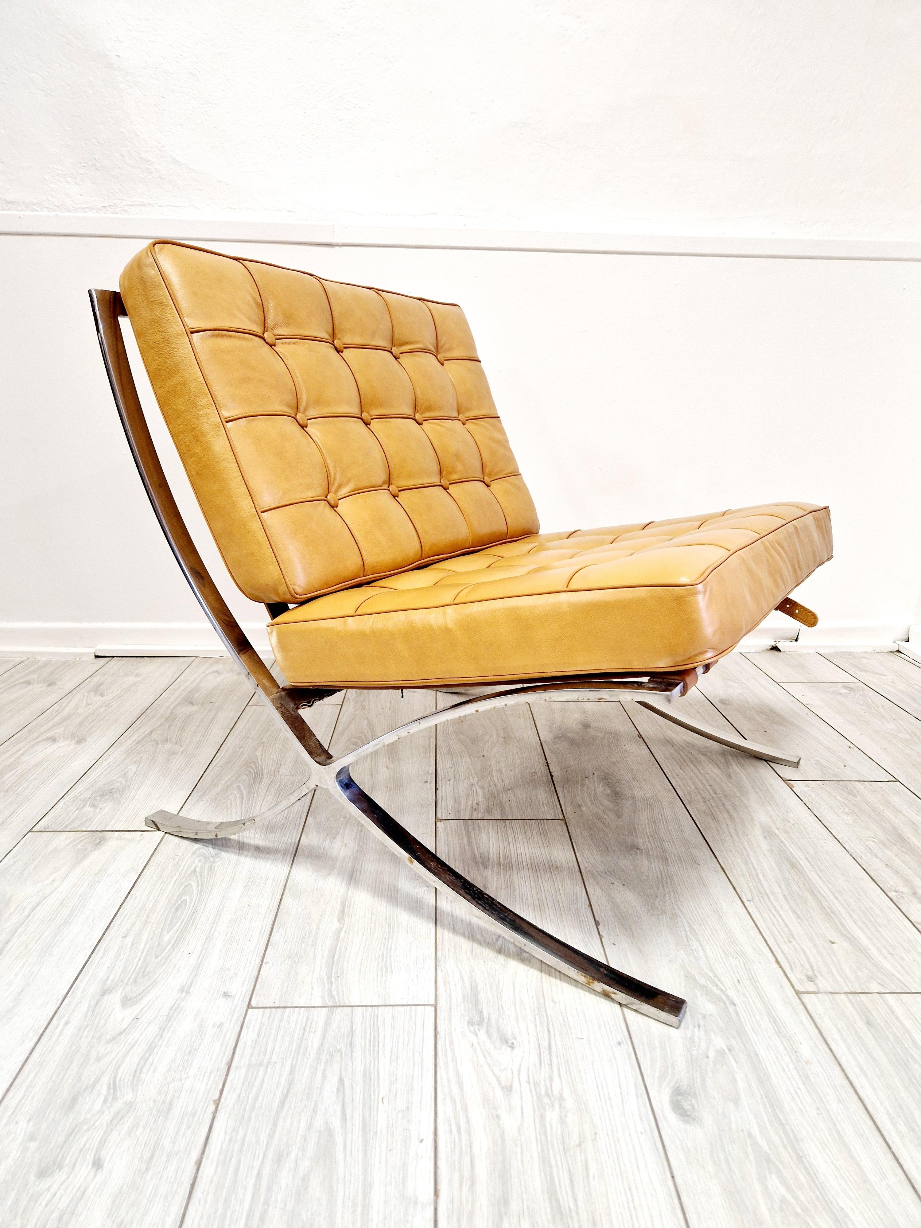 Mid Century Barcelona Style Lounge Chair 3