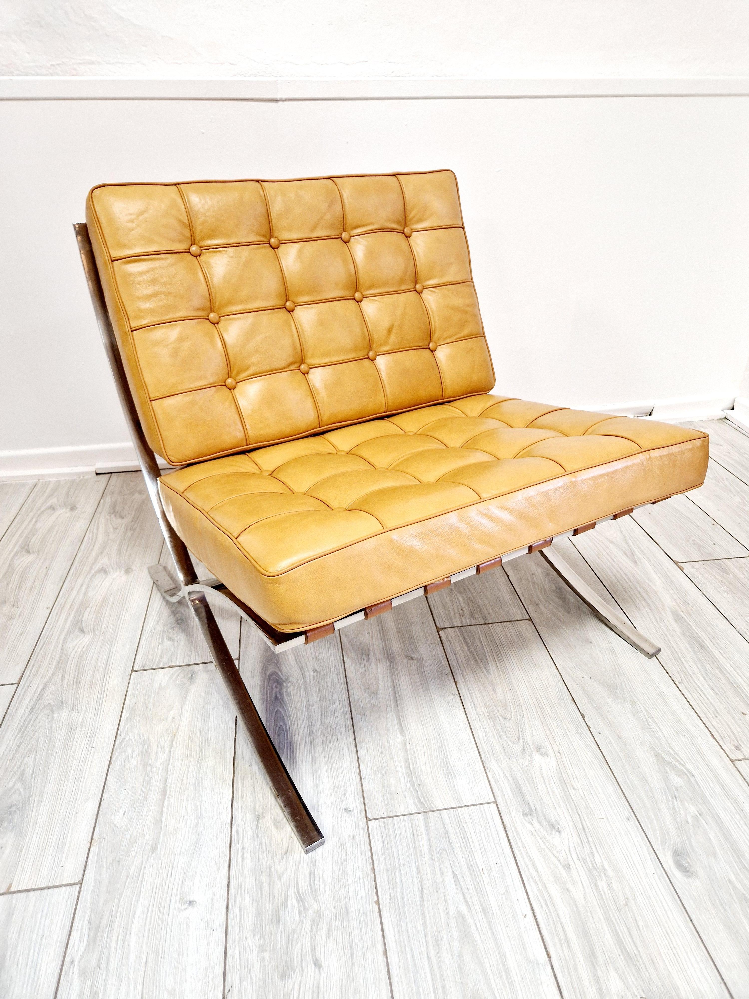 Mid Century Barcelona Style Lounge Chair 4