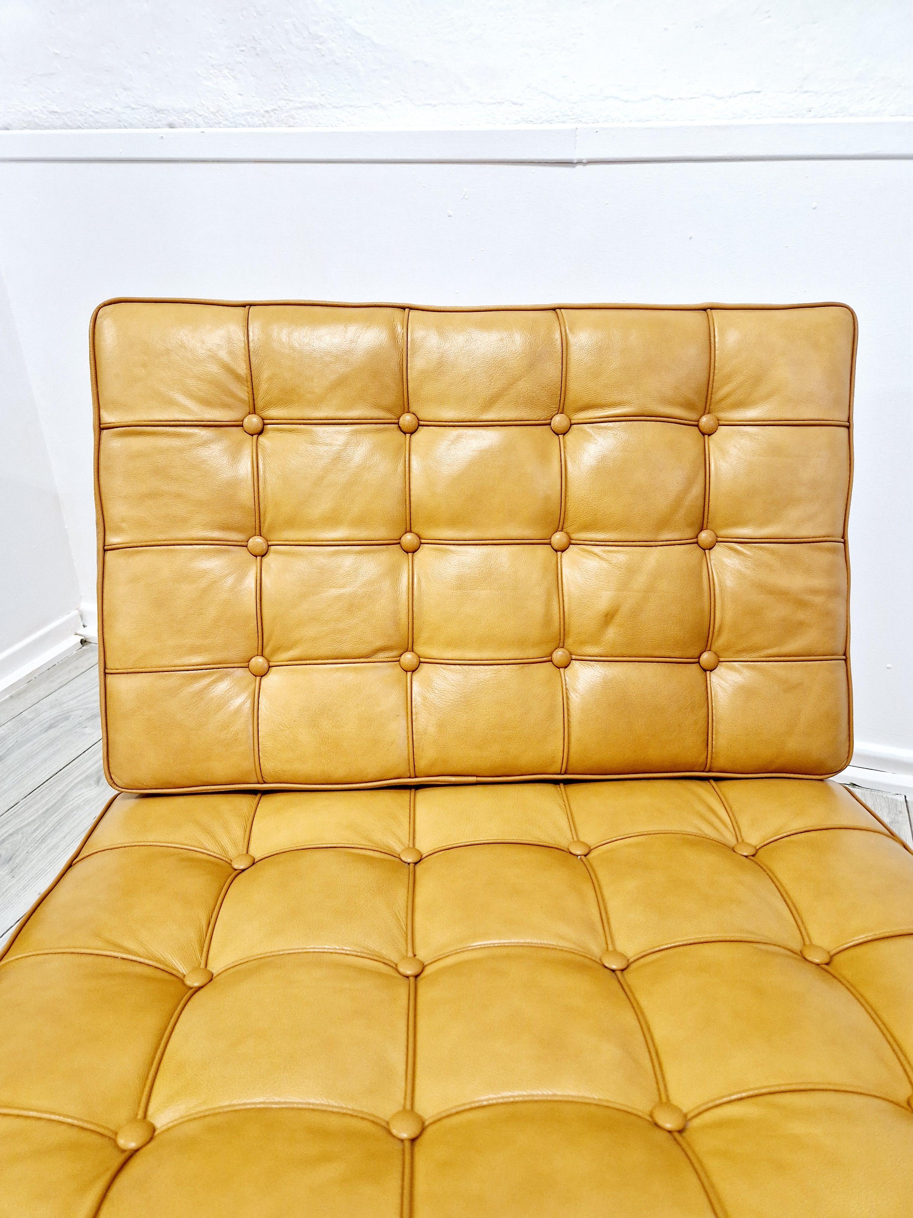 Mid Century Barcelona Style Lounge Chair In Good Condition In Buxton, GB