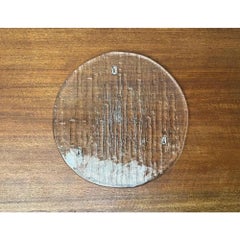 Mid-Century Bark Glass Cake Plate, 1960s