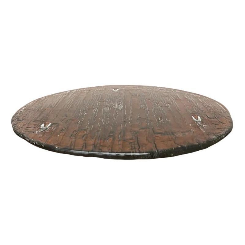 Plato para tartas de cristal de corteza de mediados de siglo, años 60