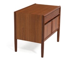 Mid Century Barney Flagg Drexel Parallel Walnut End Table Nightstand 1961