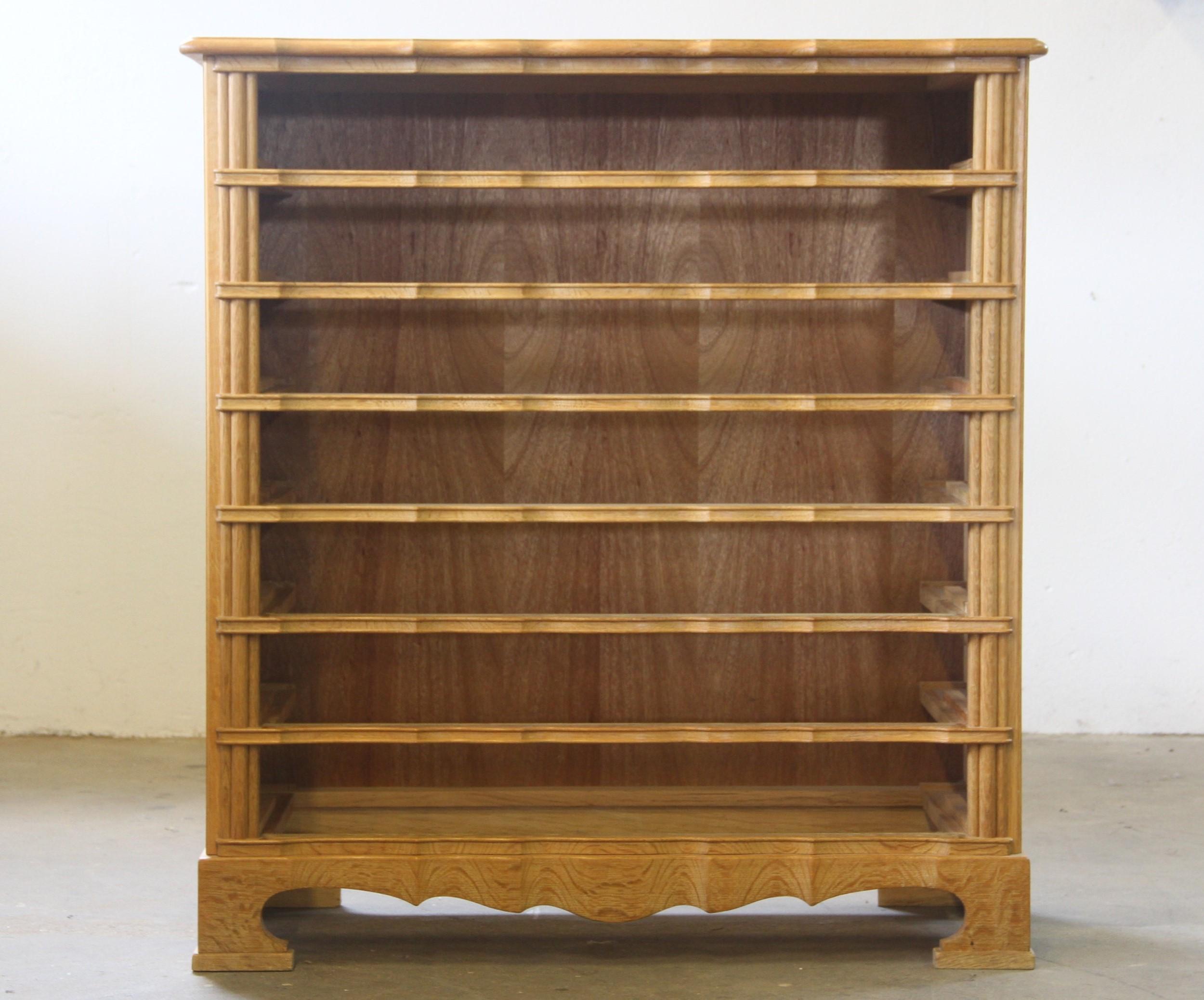 Mid-century Baroque Style Danish Oak High Boy Dresser 1960s For Sale 5