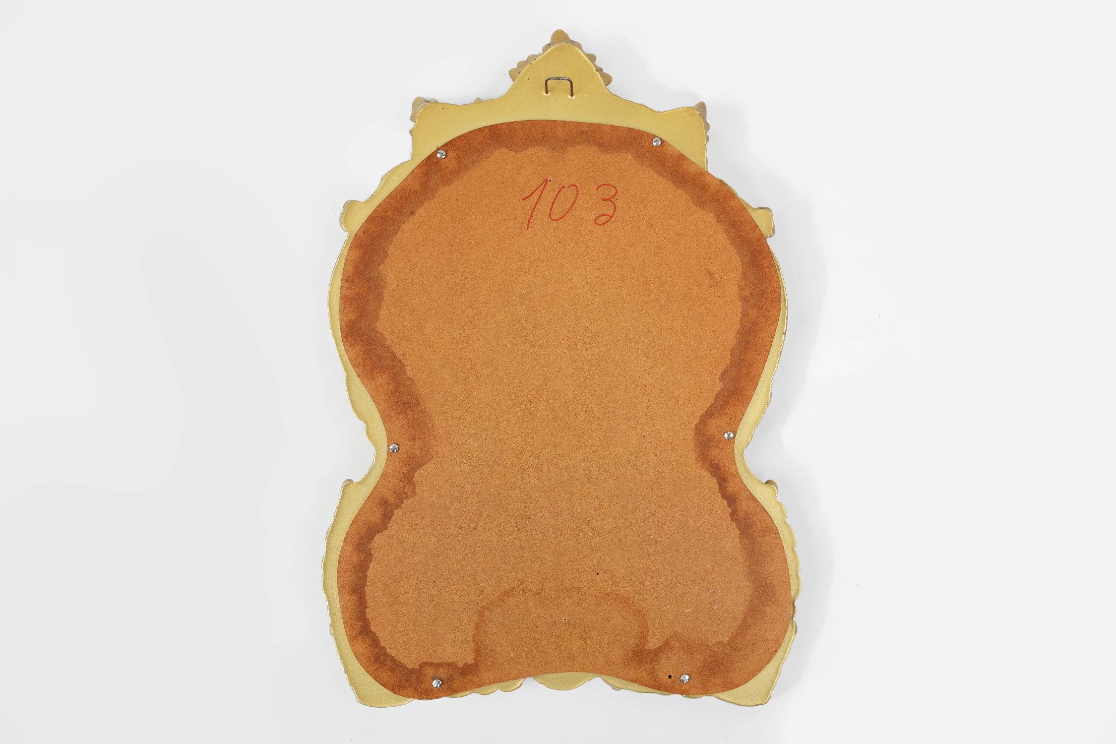 Espejo dorado de estilo barroco de mediados de siglo, Francia, años 50 en venta 4