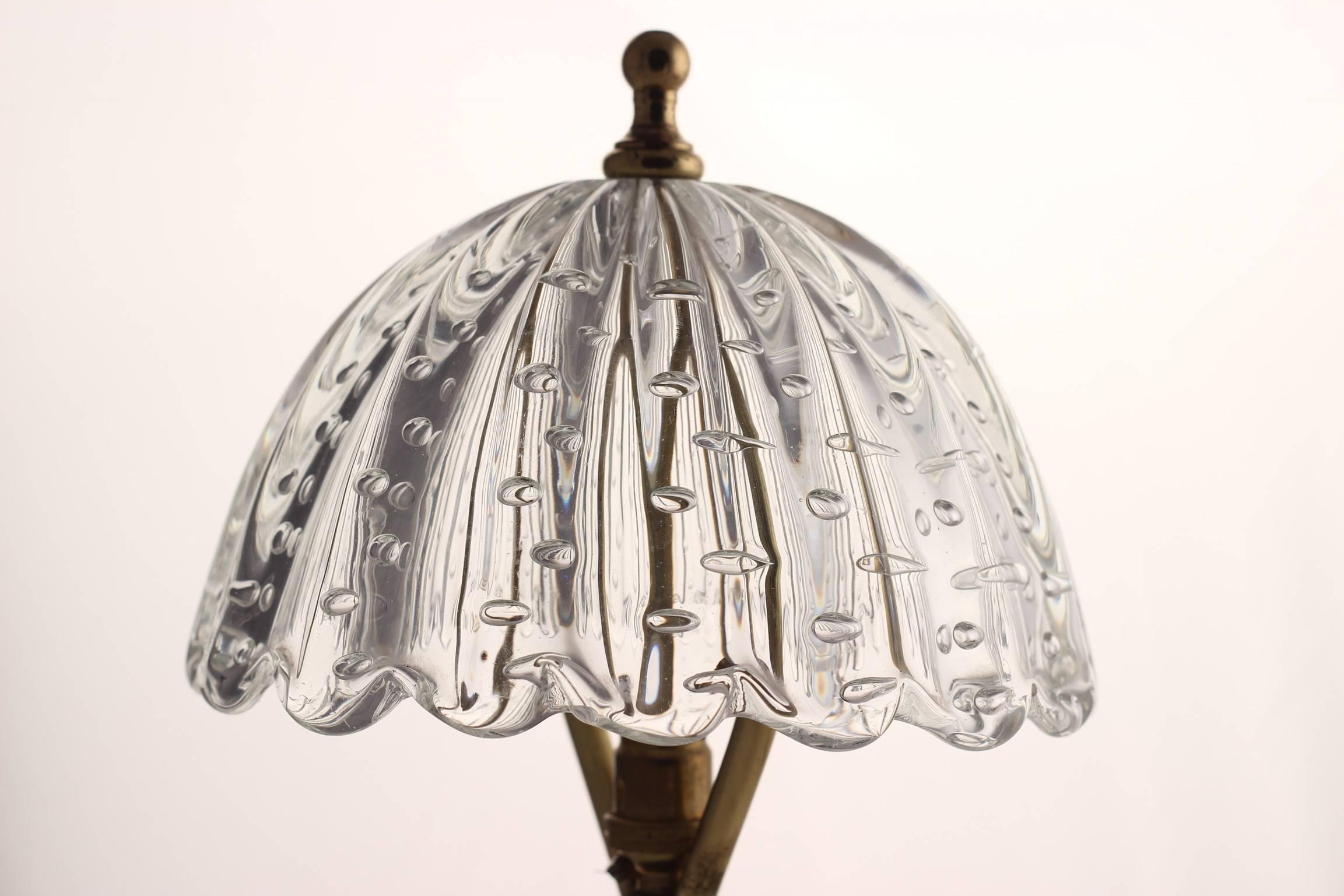 Midcentury Barovier Mushroom Glass Table Lamp 2