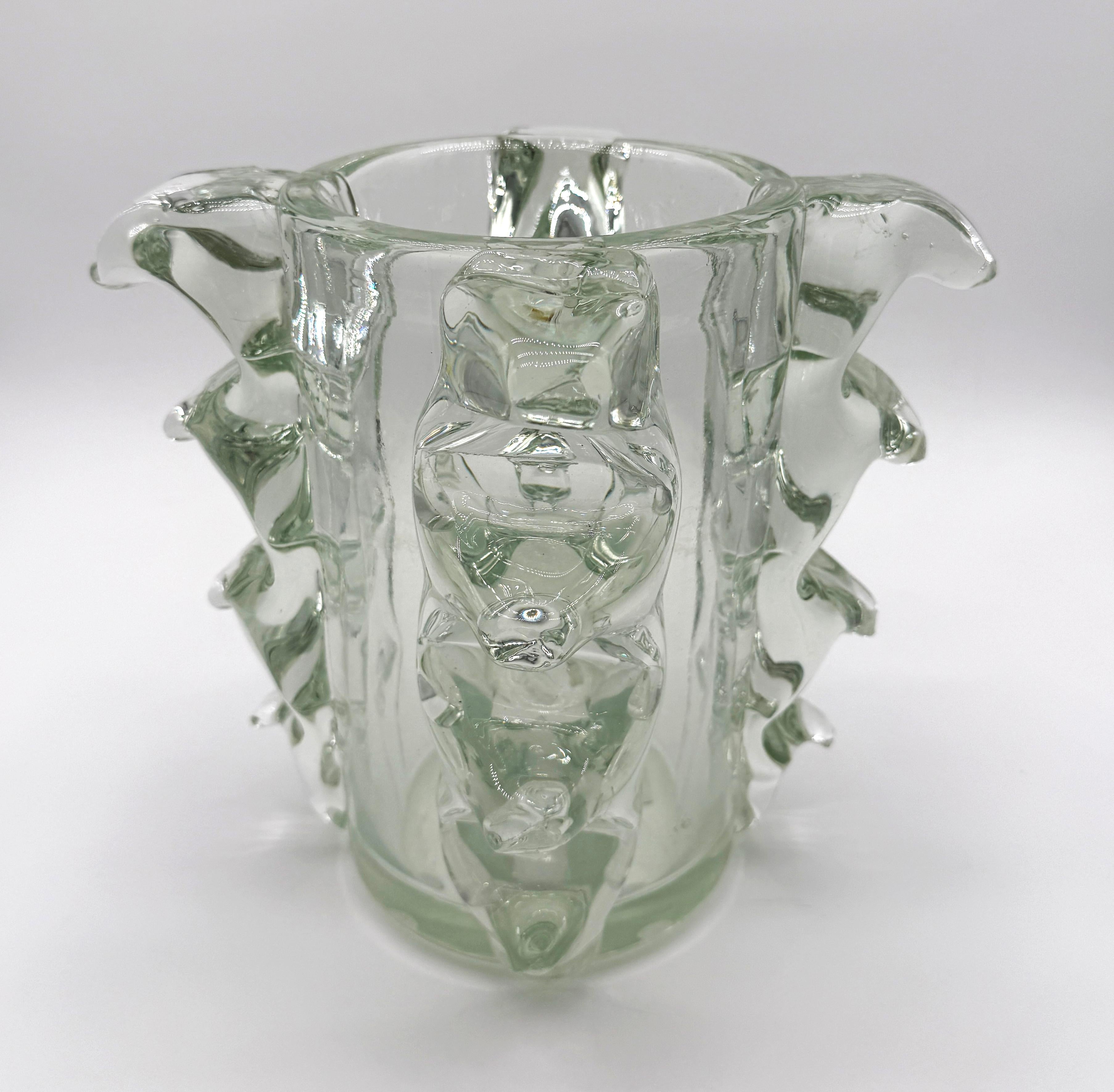 Metà XX secolo Vaso in vetro di Murano iridescente di Barovier&Toso, 1950 in vendita
