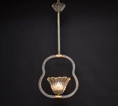 Barovier e Toso mid-century Murano glass chandelier, Italy