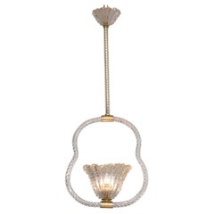 Mid-century Barovier & Toso Murano glass chandelier