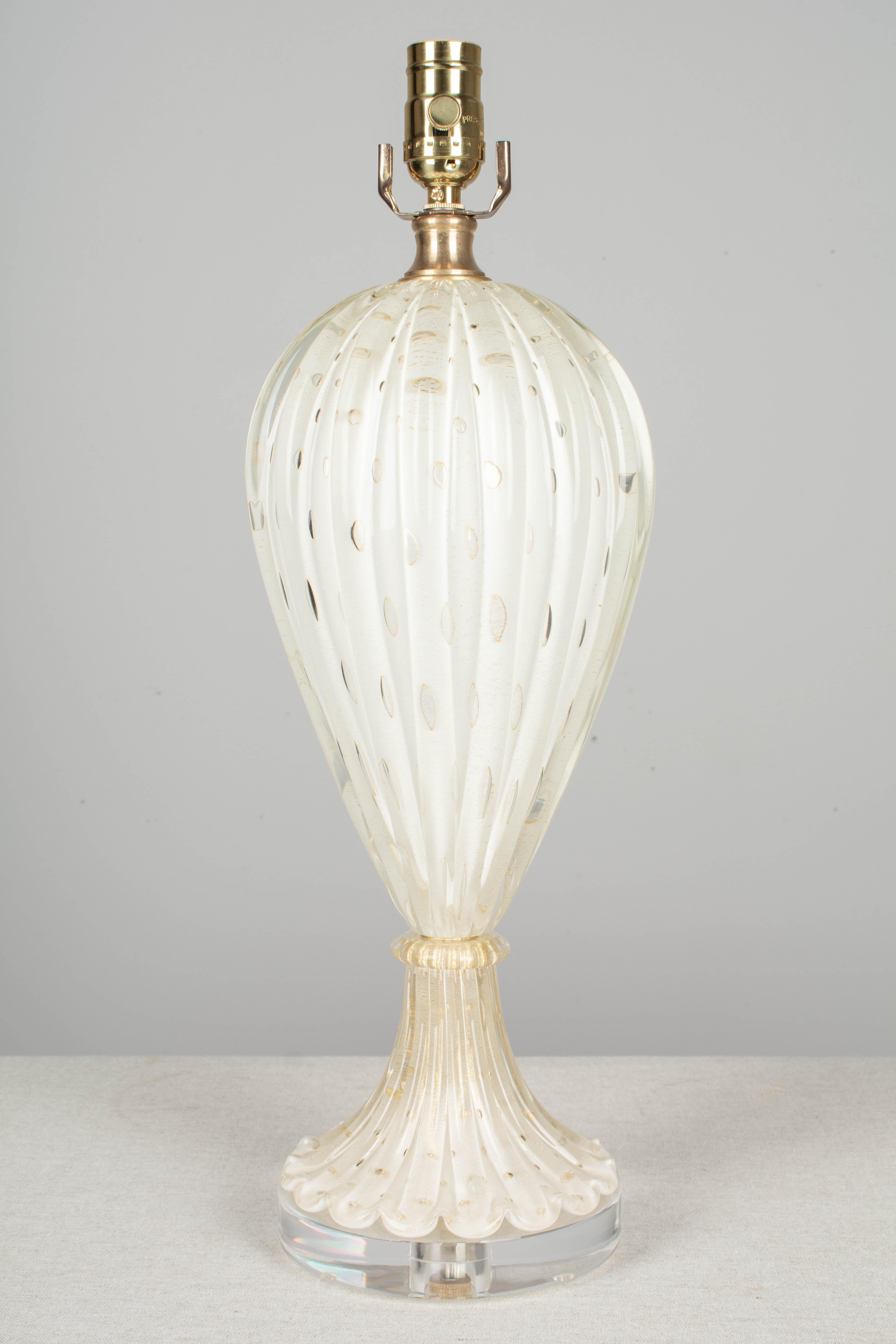 Mid-Century Modern Midcentury Barovier & Toso Murano Glass Lamp