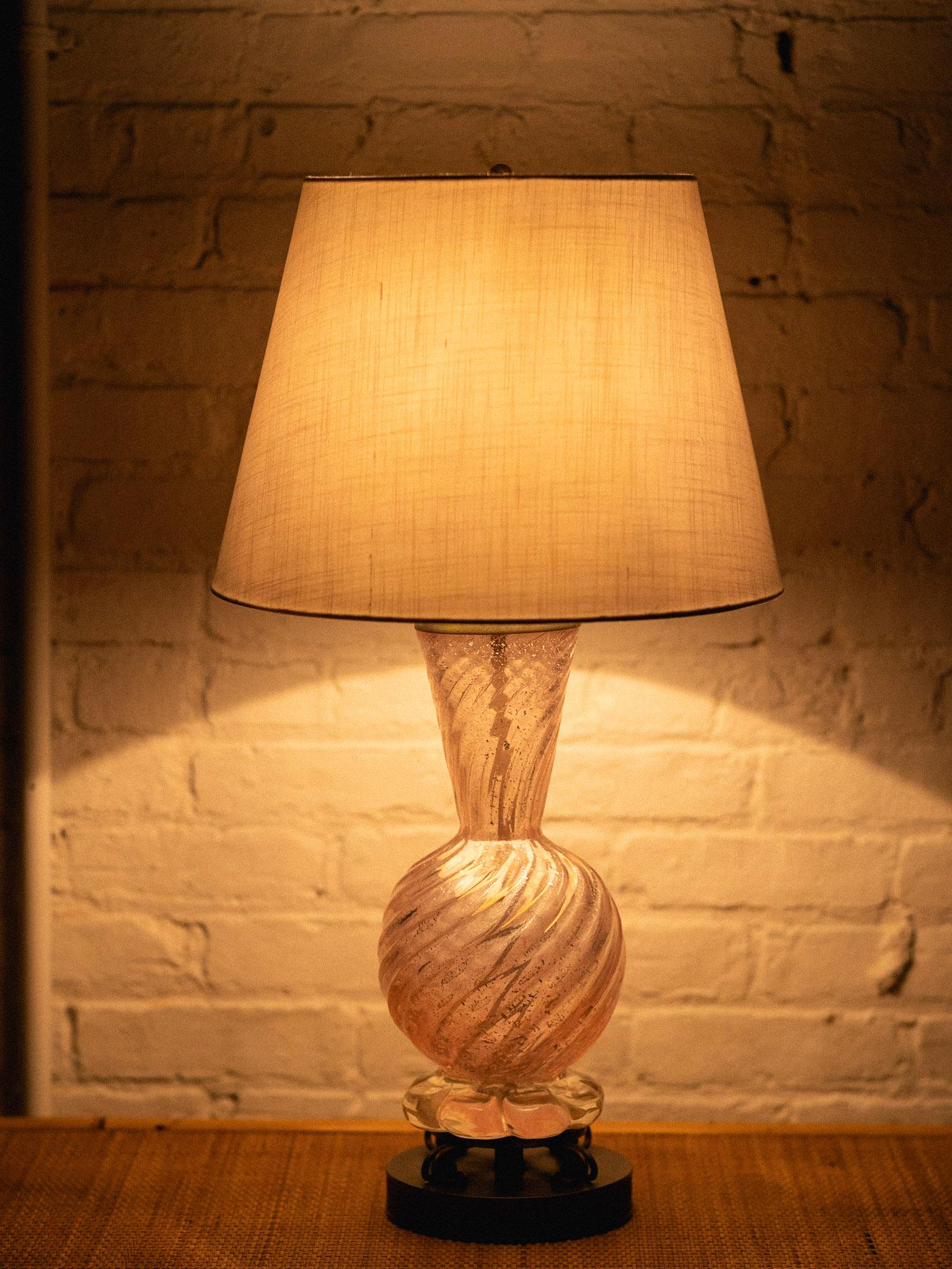 Lámpara de cristal de Murano Barovier & Toso de mediados de siglo Italiano en venta