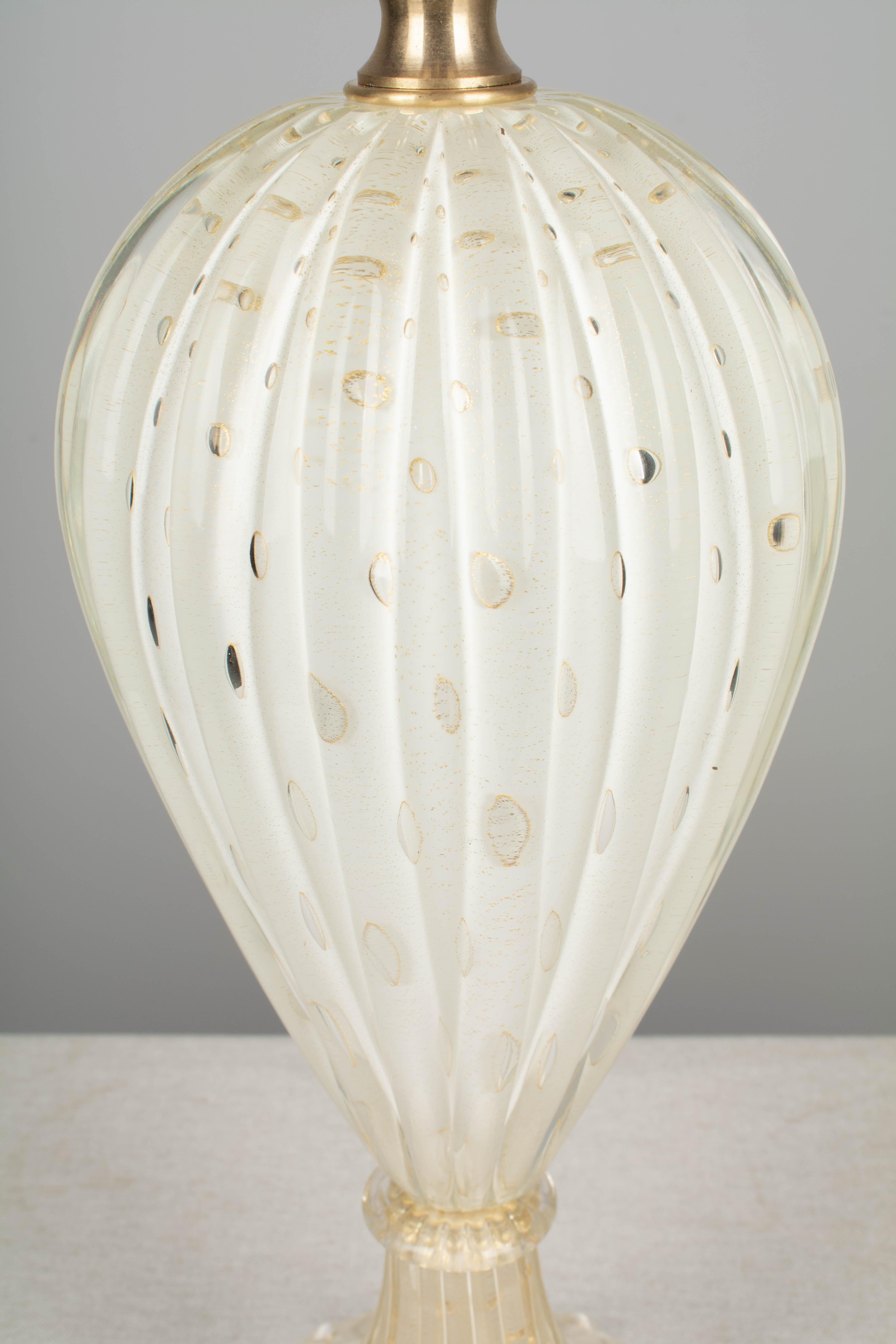 Italian Midcentury Barovier & Toso Murano Glass Lamp