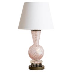 Barovier & Toso Muranoglas-Lampe aus der Mitte des Jahrhunderts