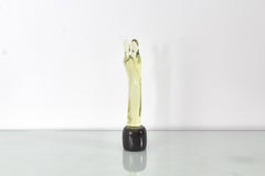 Mid-Century Barovier Yellow Murano Glass Sculpture, 1970s, Italy