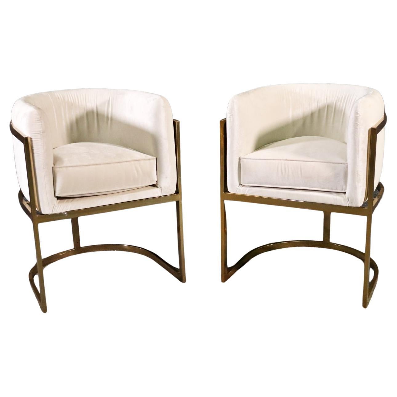Mid Century Barrel Side Chairs- Pair