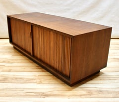 Mid-Century Barzilay Record Cabinet with Tambour Doors