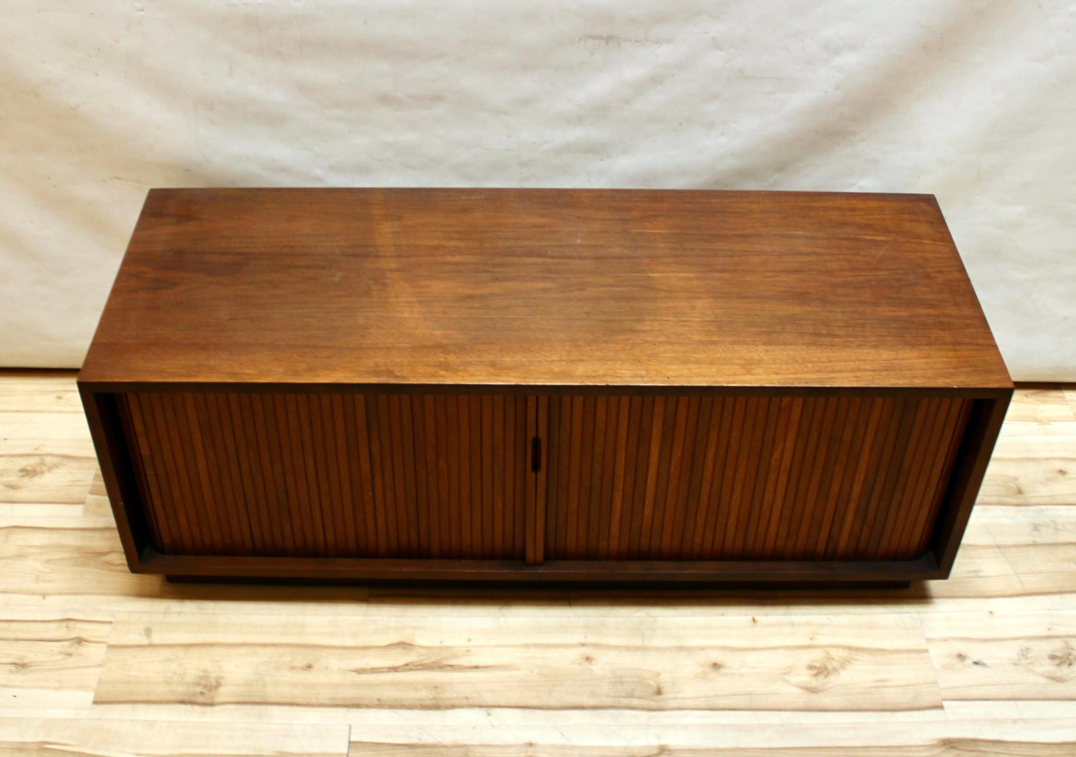 Mid-Century Modern Mid-Century Barzilay Record Cabinet with Tambour Doors