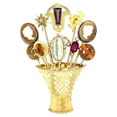 Mid-Century Basket Pin