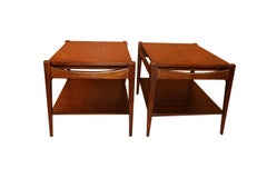 Midcentury Bassett Danish Inspired Walnut Side Tables