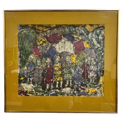 Mid Century Batik Painting Cousin From Peru Marion Knudsen