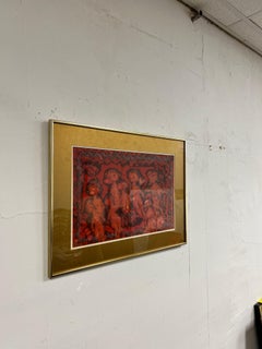 Quadro batik del metà secolo Ladies In Hades di Marion Knudsen