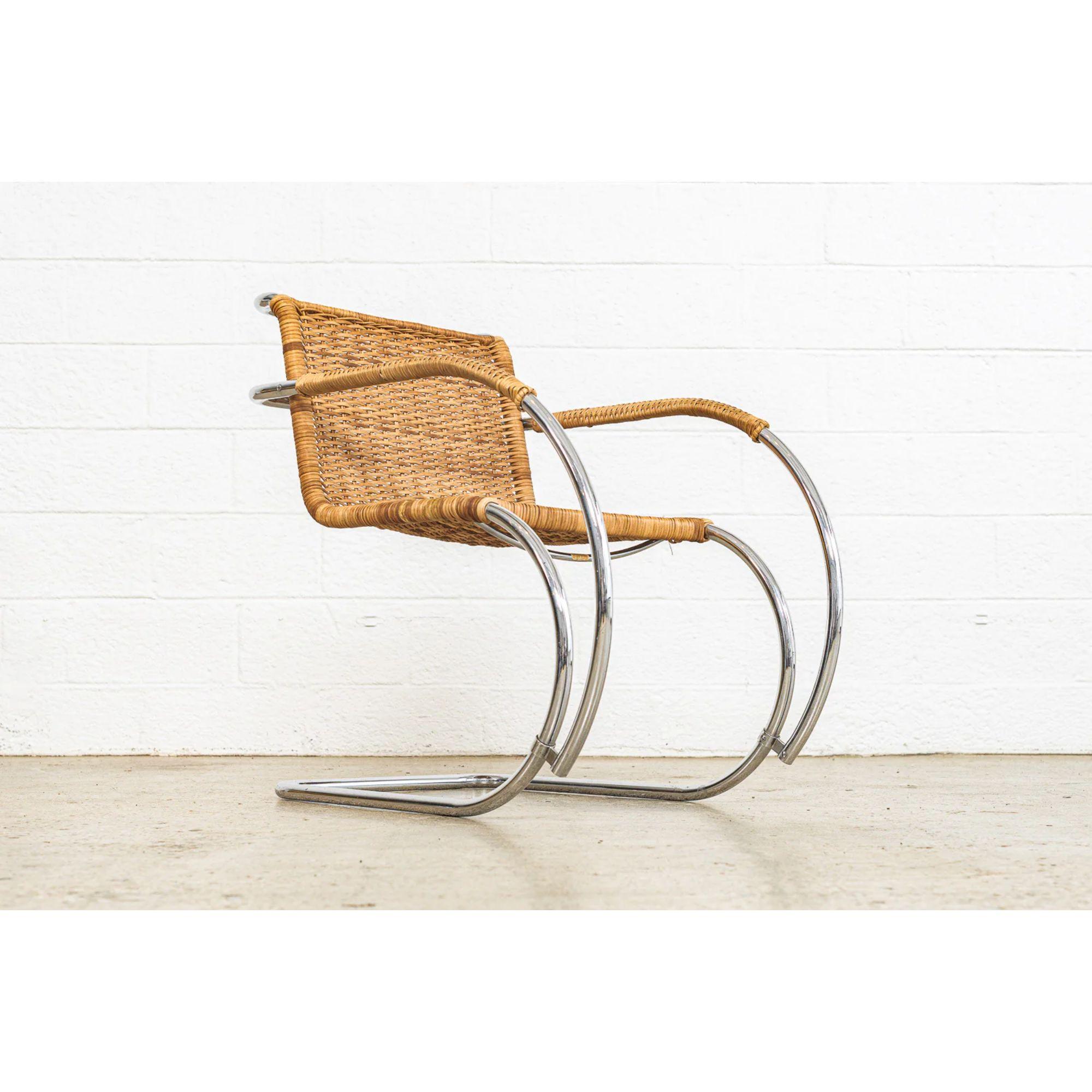 Midcentury Bauhaus Mr 20 Armchair by Mies Van Der Rohe for Stendig For Sale 1