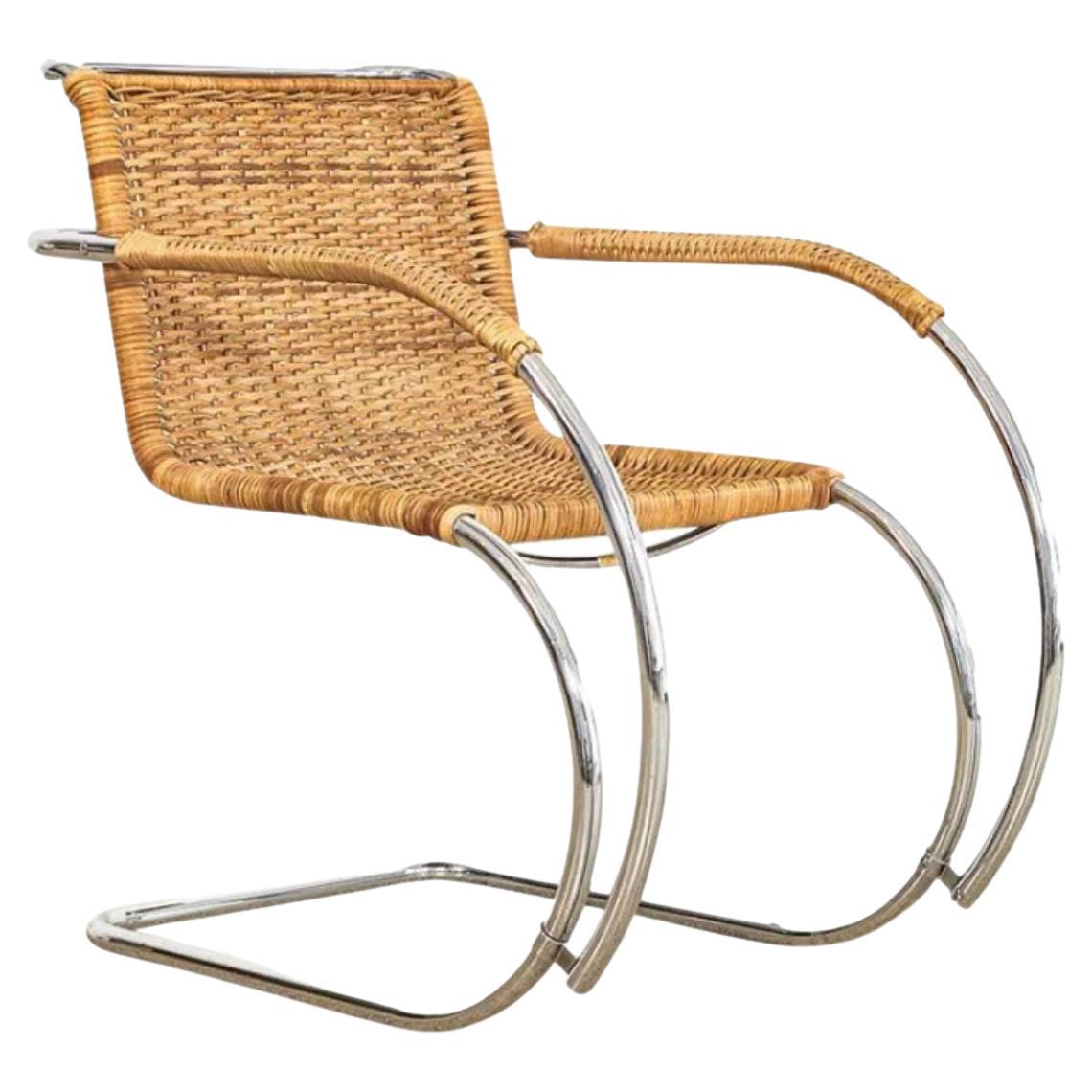 Midcentury Bauhaus Mr 20 Armchair by Mies Van Der Rohe for Stendig For Sale