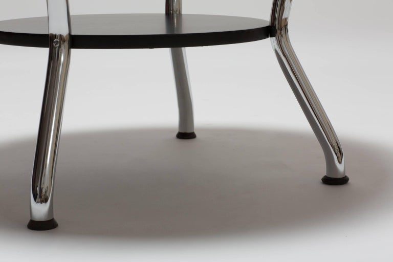 Mid-Century Modern Midcentury Bauhaus Tubular Steel Round Coffee Table by Marcel Breuer, 1950 For Sale