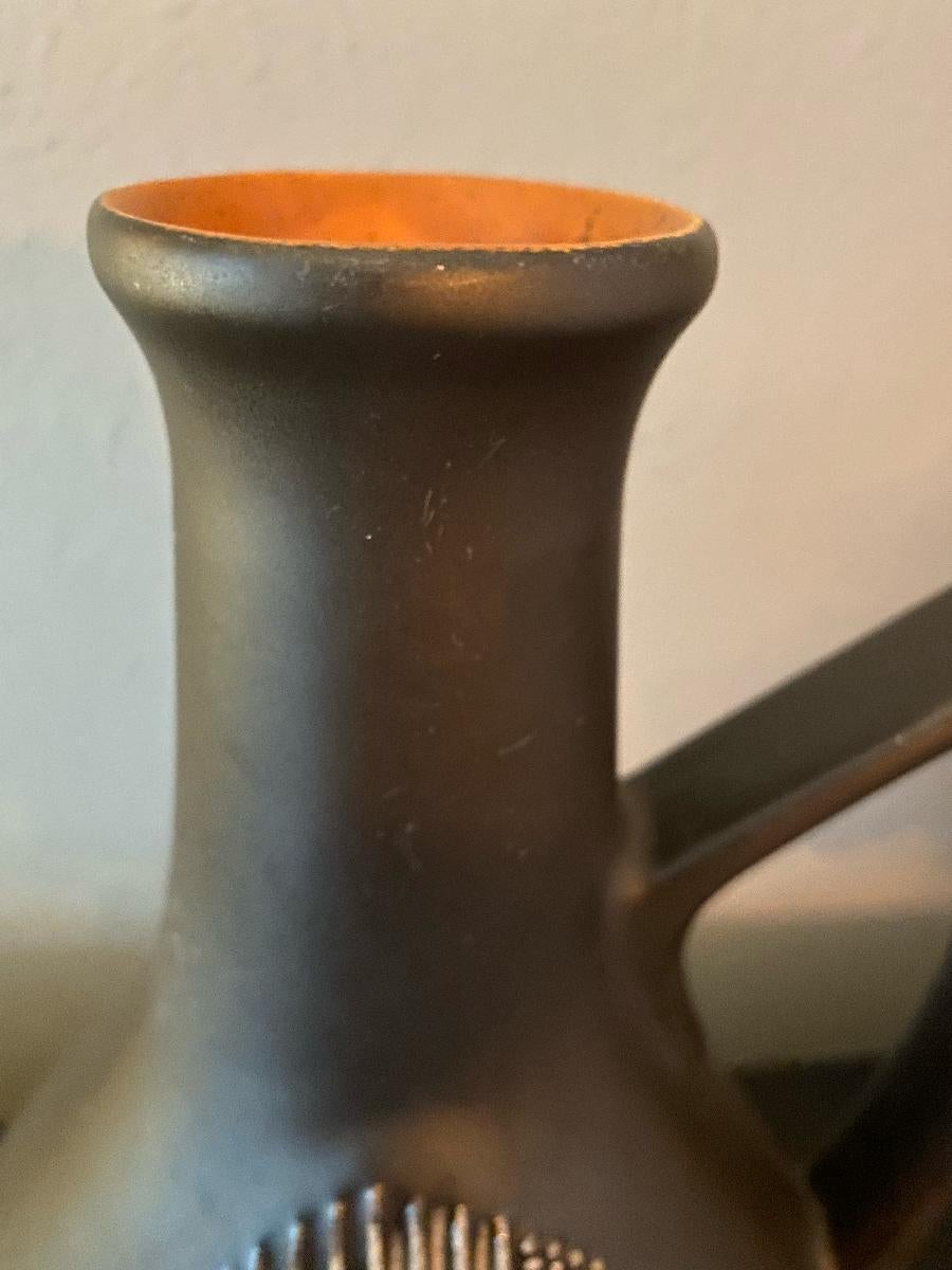 German Mid-Century Bay Ceramics Relief Vase Design Contura Juwel