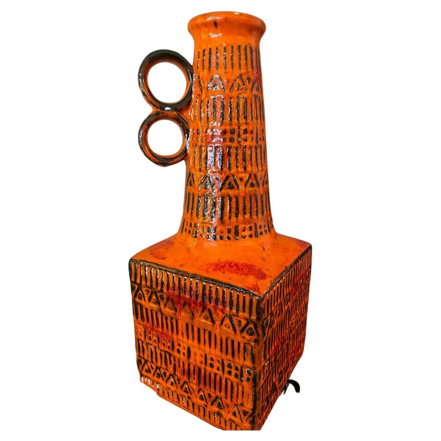 Mid-Century Bay Keramik Bodo Mans Vase For Sale at 1stDibs