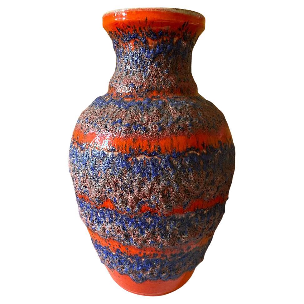 Mid-Century Bay Keramik Fat Lava Vase For Sale