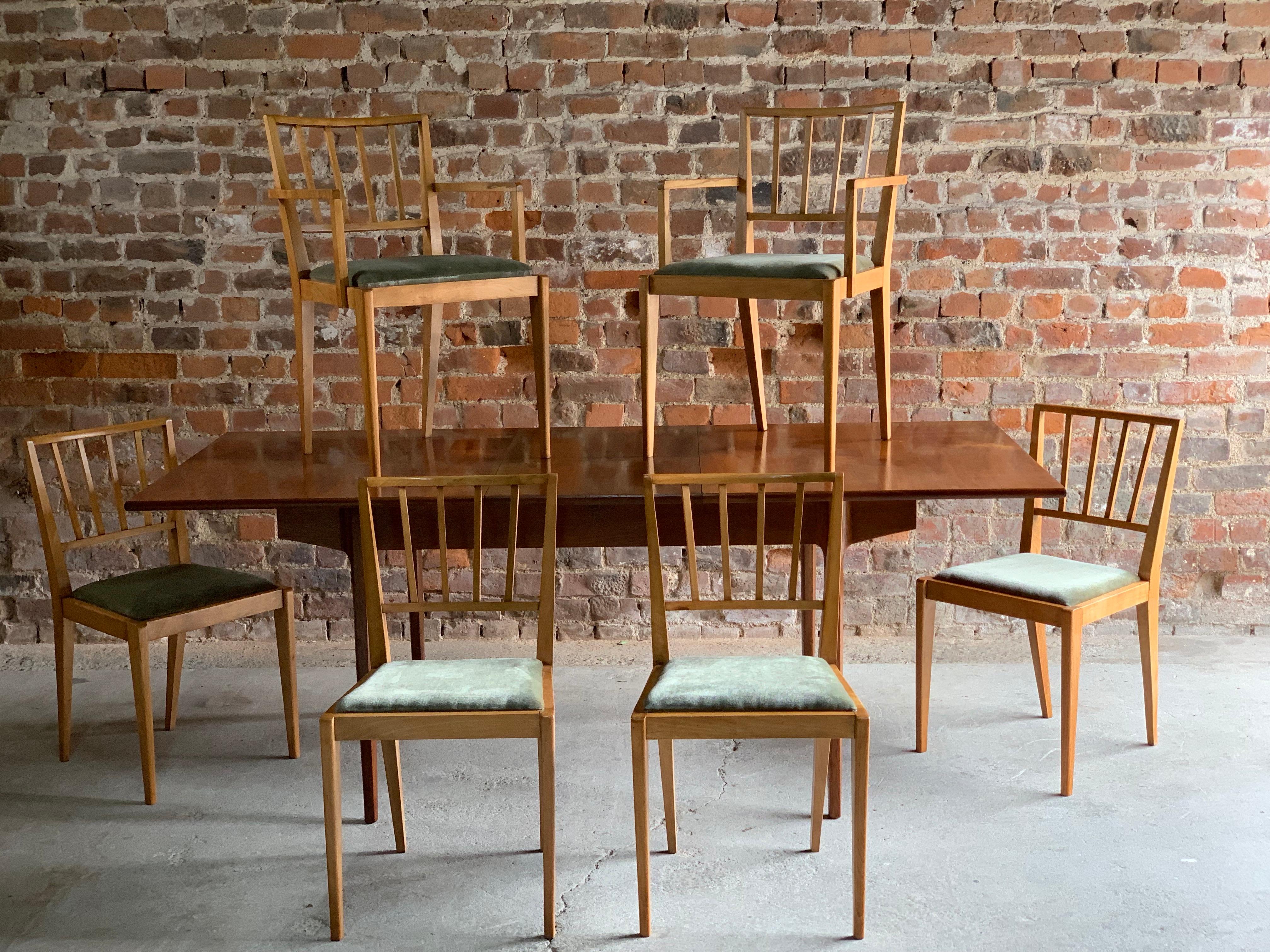 Midcentury BCM 'Bath Cabinet Makers' Teak Extending Dining Table and Six Chairs 4