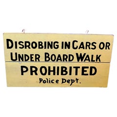 Mid-Century Beach Sign, circa 1950s to 60s