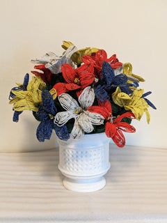 Mid Century Beaded Tulip Floral Arrangement