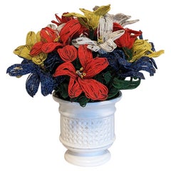 Mid Century Beaded Tulip Floral Arrangement