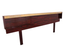 Midcentury Bed Headboard with Integrated Side Lights French, circa 1970