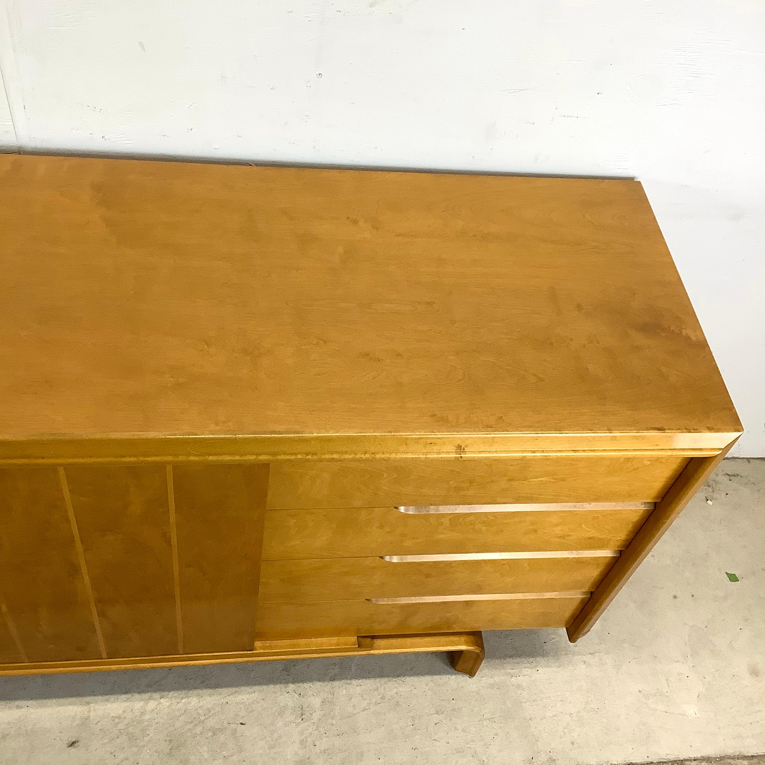 Veneer Mid-Century Bedroom Dresser by Edmond J. Spence For Sale
