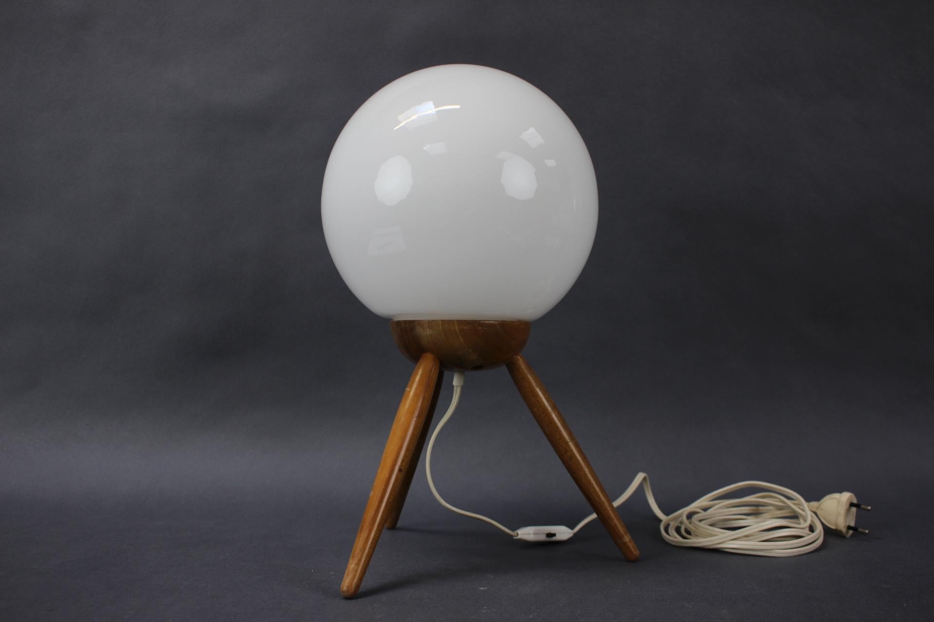 - Mid-Century Bedside or Table Lamp, Uluv, 1960s
- shows signs of wear and age (scratches, etc.),
- in good original condition