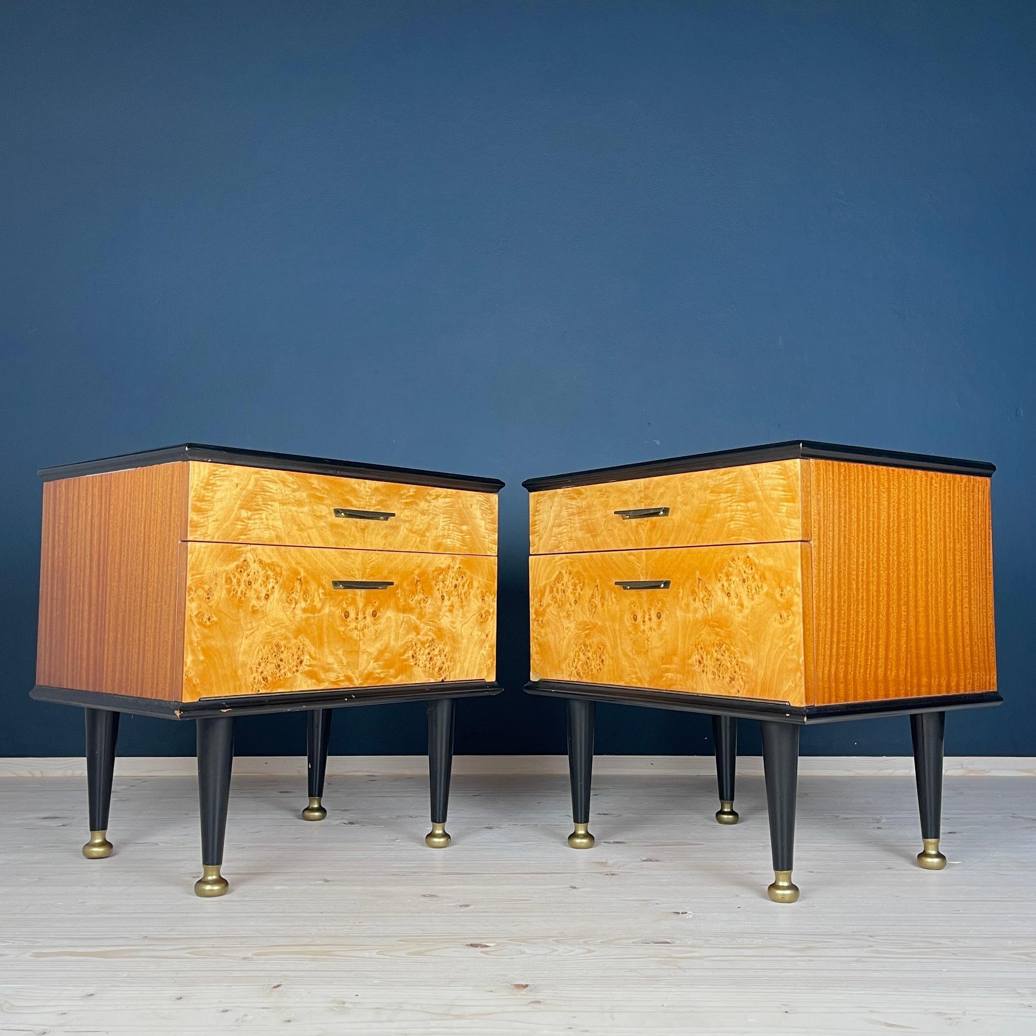 Mid-century bedside table, Yugoslavia 1970s For Sale 2