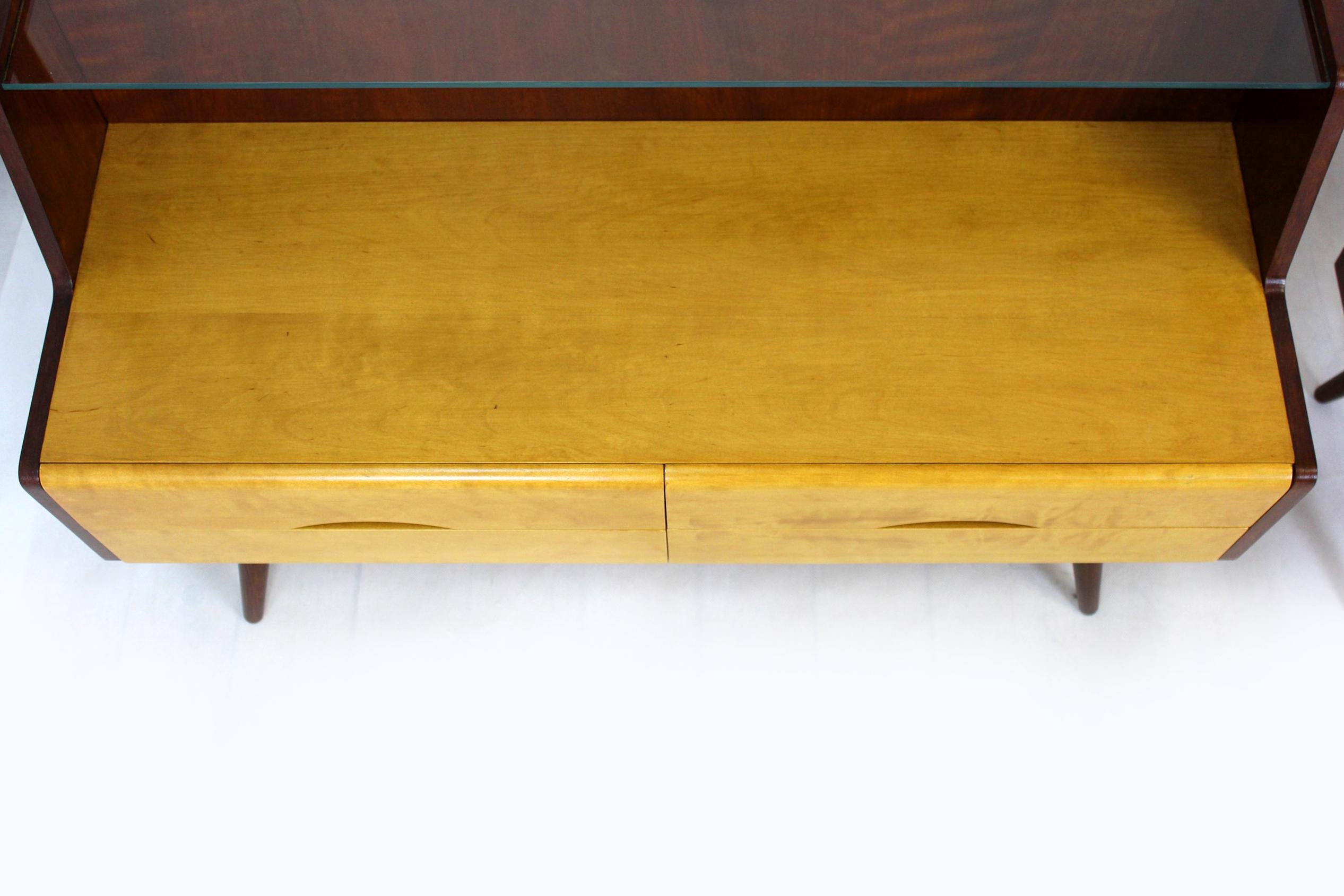 Mid-Century Bedside Tables and Cabinet, 1960s, Set of 3 3