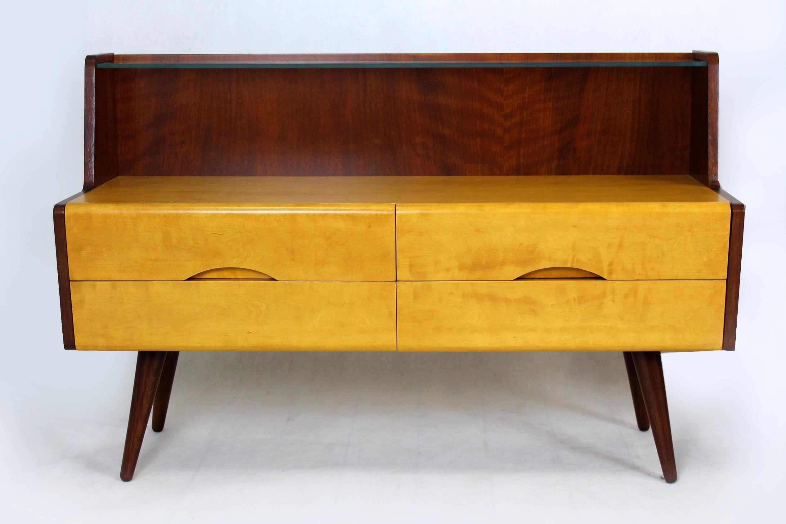 Mid-Century Modern Mid-Century Bedside Tables and Cabinet, 1960s, Set of 3