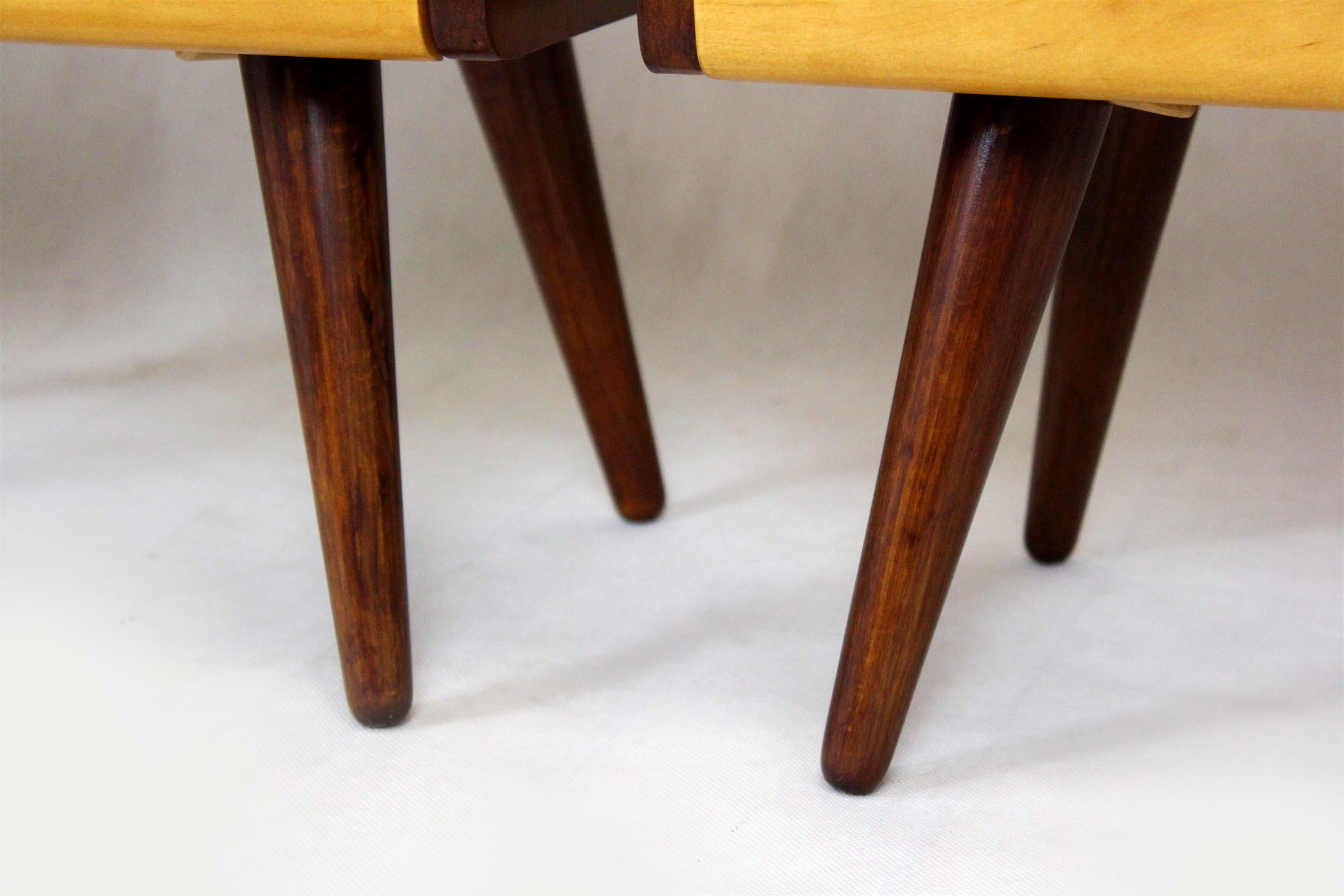 20th Century Mid-Century Bedside Tables and Cabinet, 1960s, Set of 3