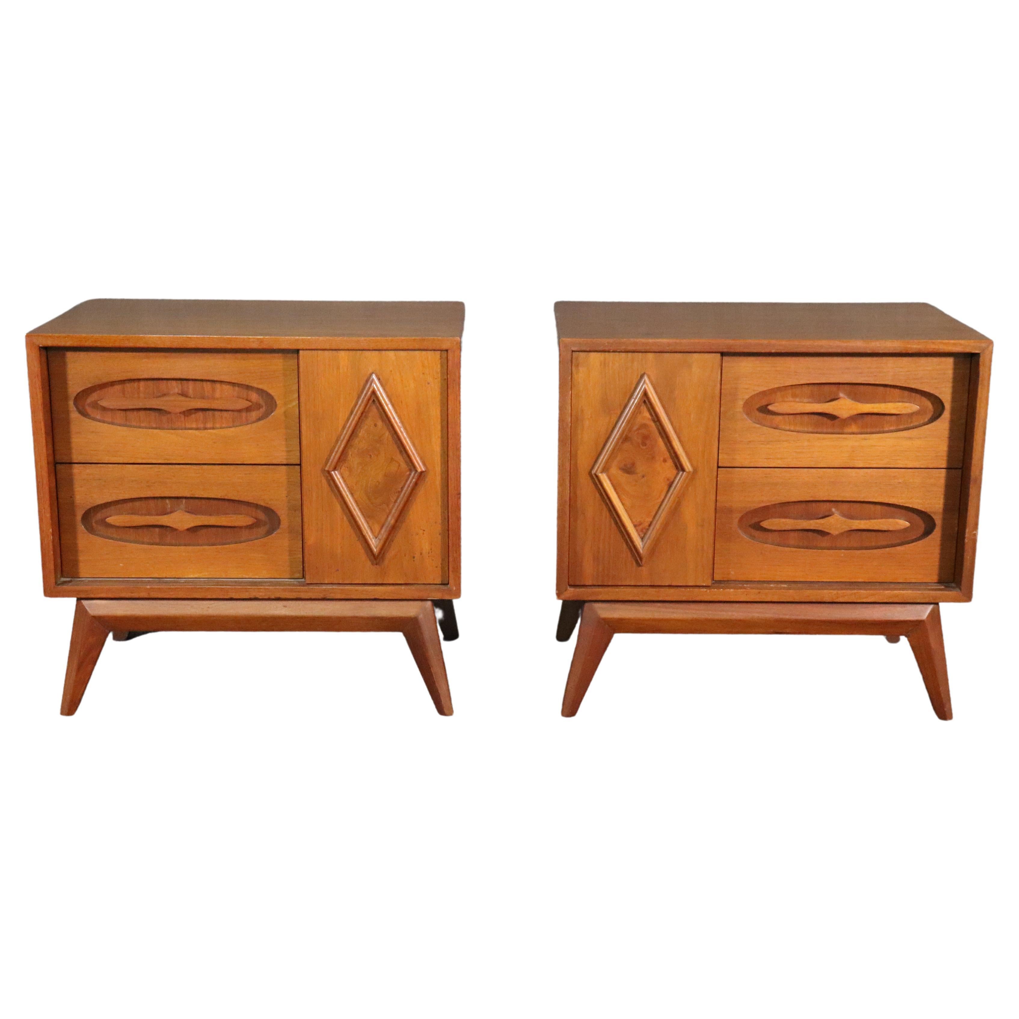 Young Manufacturing Mid-Century Vintage Nightstands