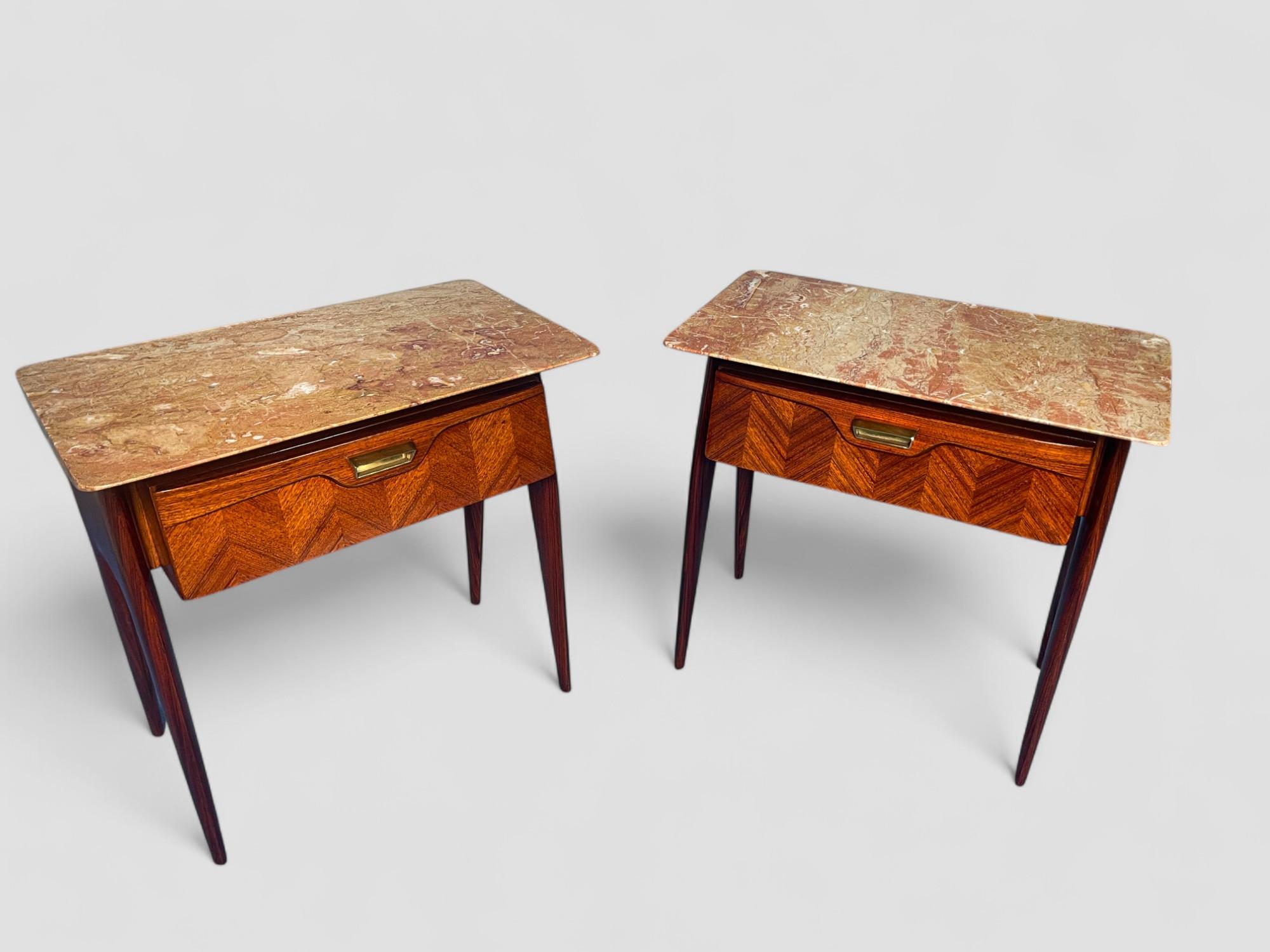 Mid-Century moderno Comodini o comodini di metà secolo di La Permanente Mobili Cantù, anni '50 in vendita