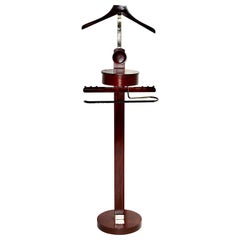 Mid Century Beech Brass Vintage Valet Coat Rack Coat Stand Union, 1970, Germany