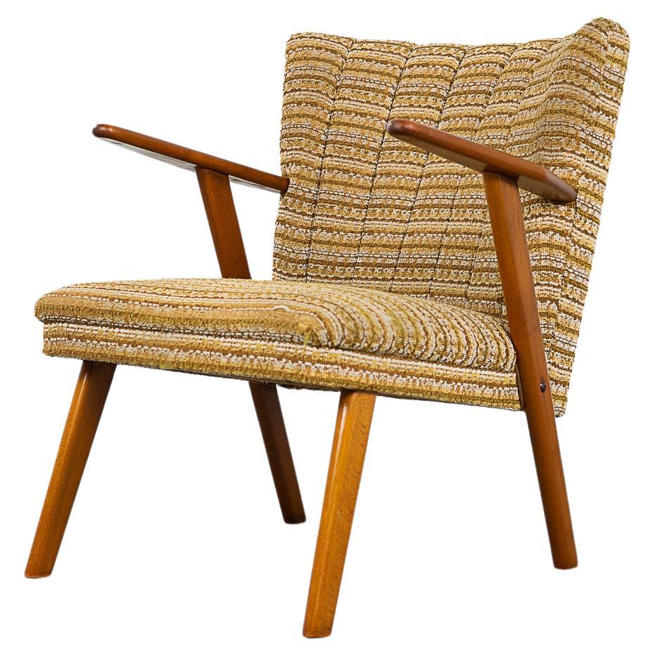 Mid-Century Beech Lounge Chair For Sale