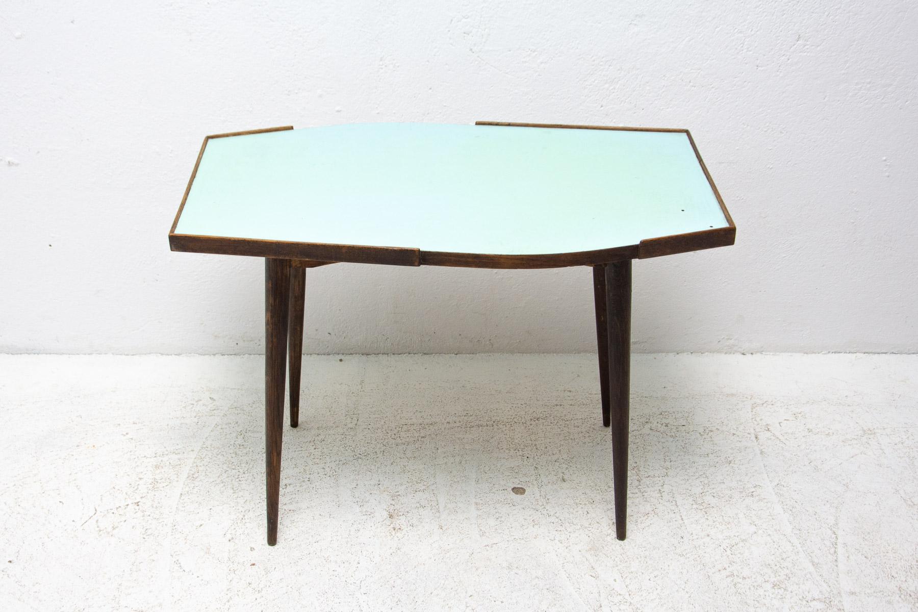 Mid-Century Modern Mid Century Beech Side Table, 1960's, Czechoslovakia For Sale