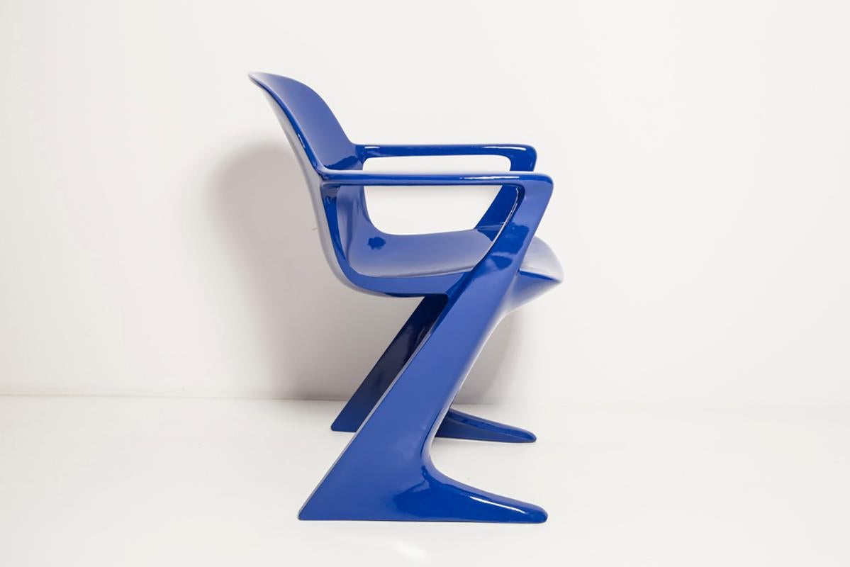 Mid-Century Modern Midcentury Beige and Blue Kangaroo Chairs and Table Ernst Moeckl, Germany, 1968 For Sale