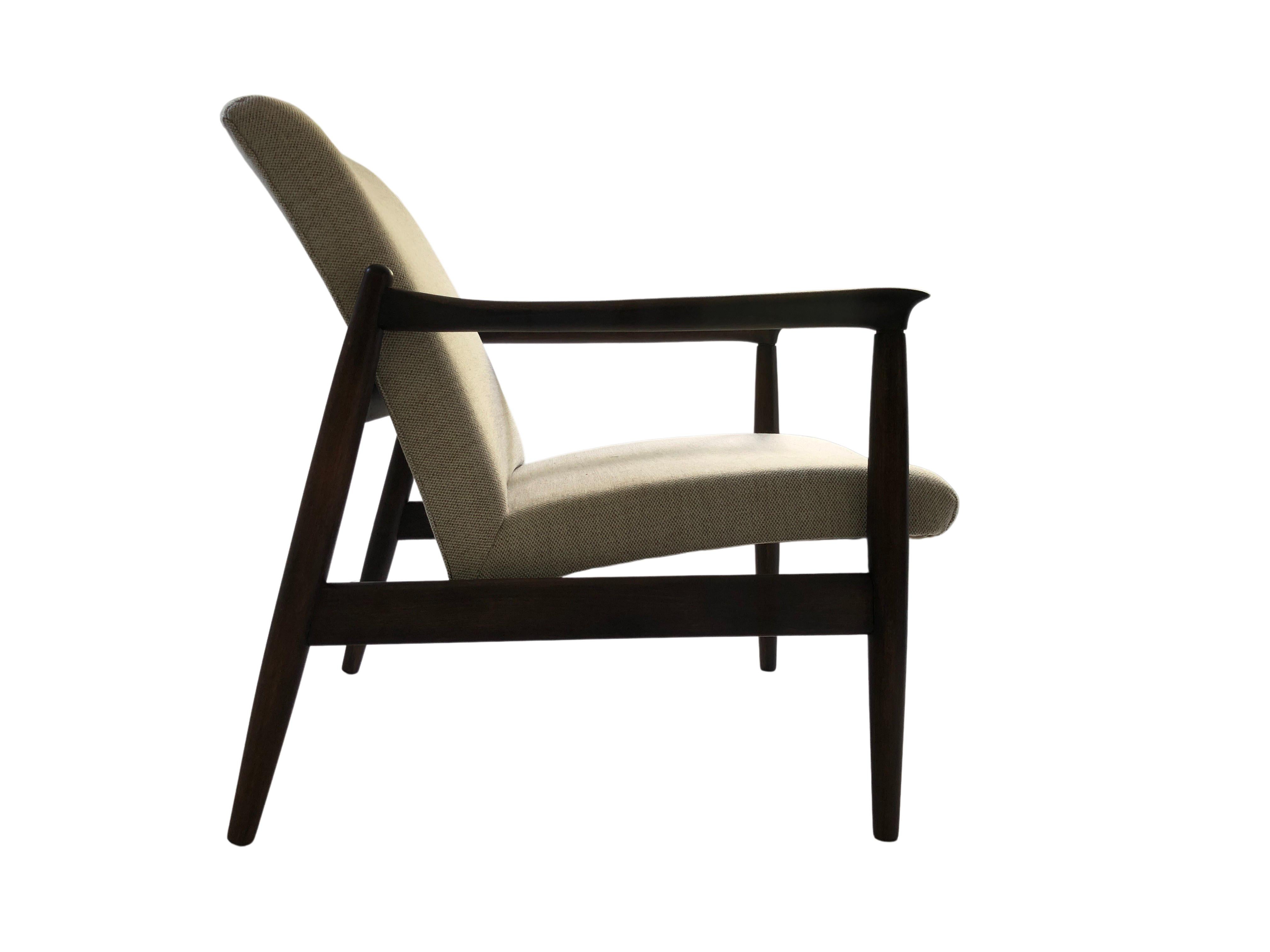 Mid Century Beige Armchair by Edmund Homa, 1960s For Sale at 1stDibs