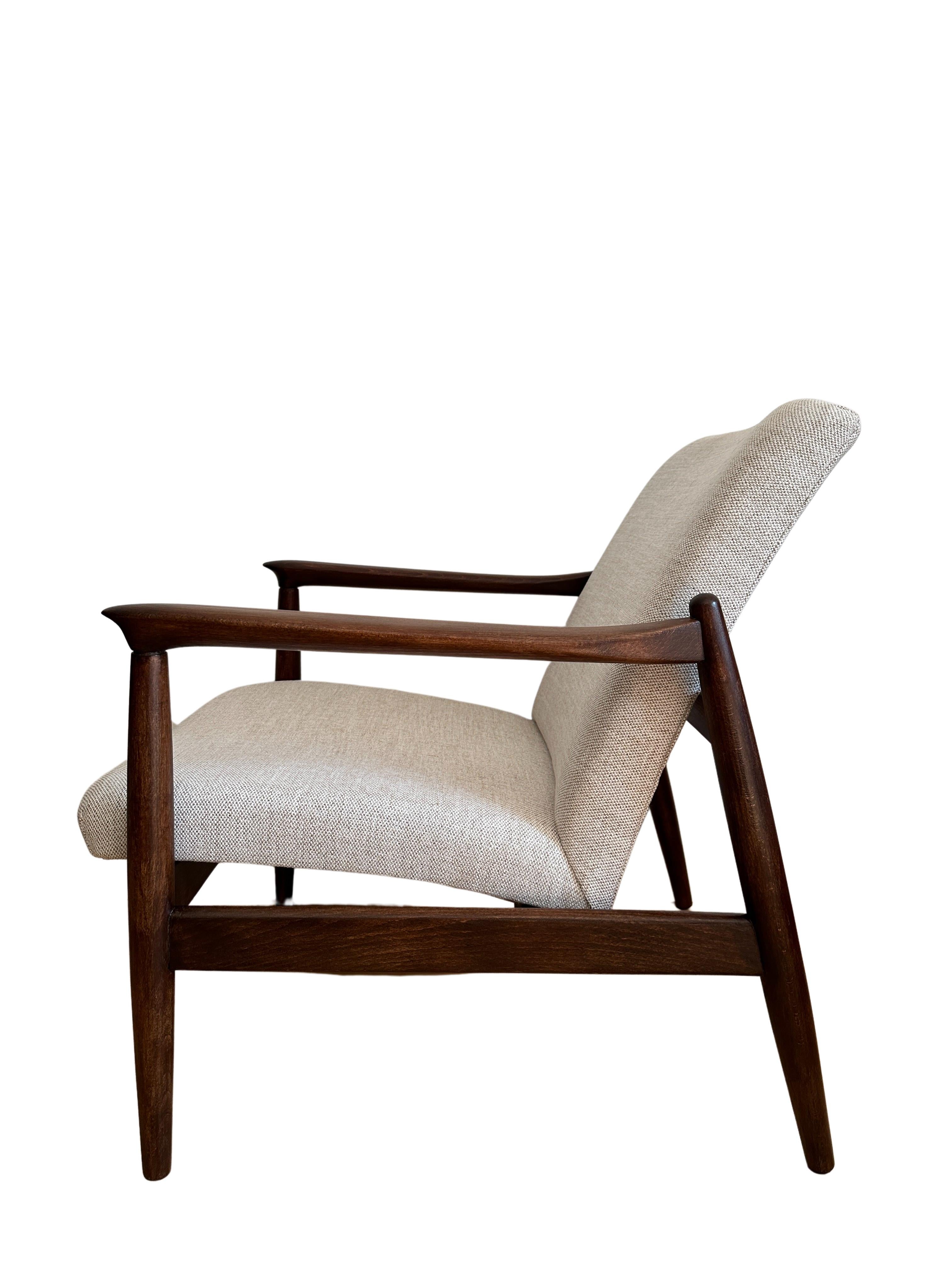 20th Century Mid Century Beige Armchair by Edmund Homa, 1960s